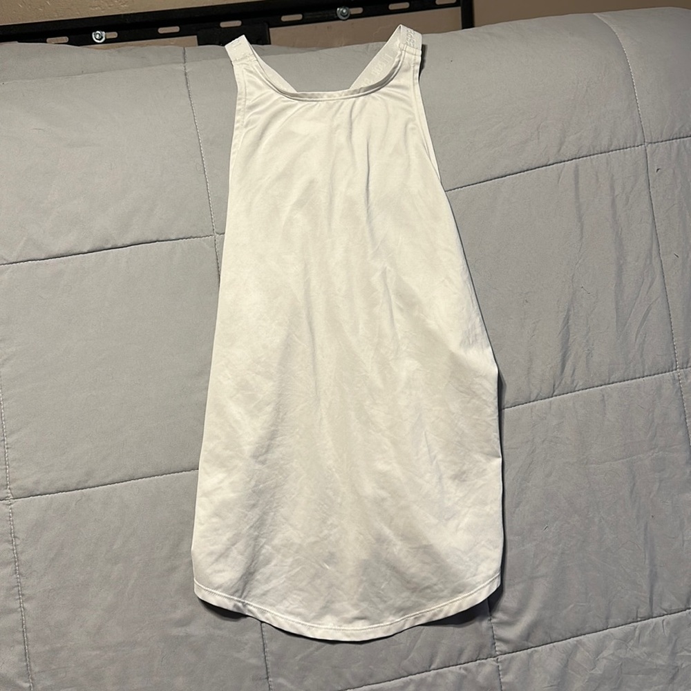 Under armor no bull high neck tank top, white medium